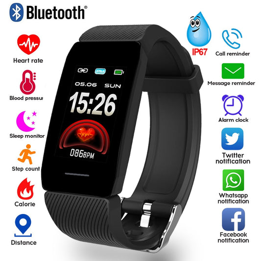 1.14'' Smart Fitness Band for Heart & BP Monitor, Waterproof Watch