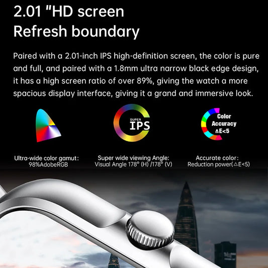 Waterproof 2.01'' Smart Watch 2025 for Men & Women