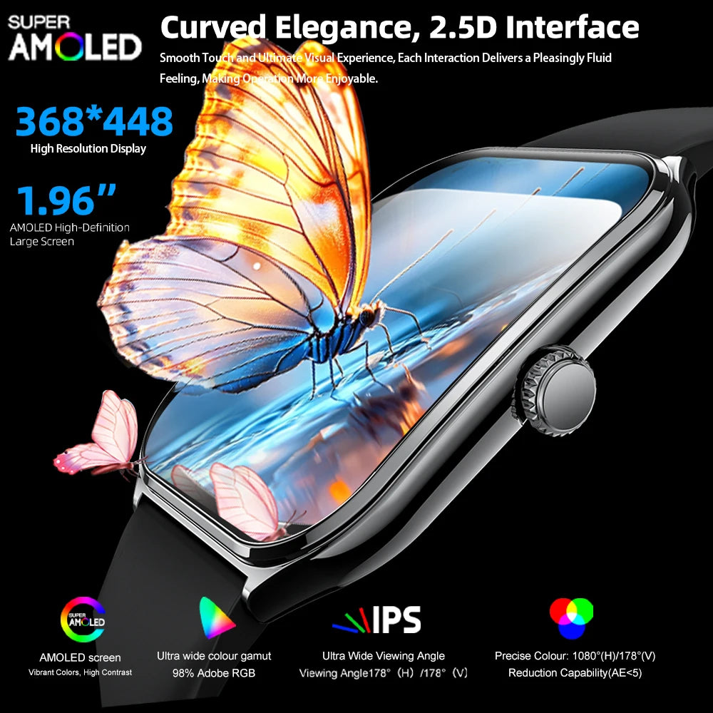 Ultra Thin 1.96" AMOLED Smart Watch